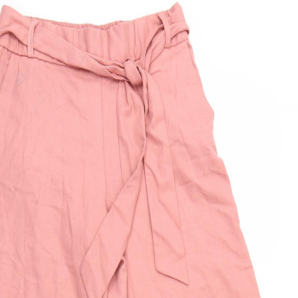 Zara Womens Pink   Cropped Trousers Size M L21 in