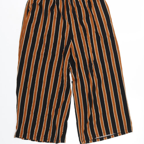 AIDI Womens Multicoloured Striped  Cropped Trousers Size M L20 in