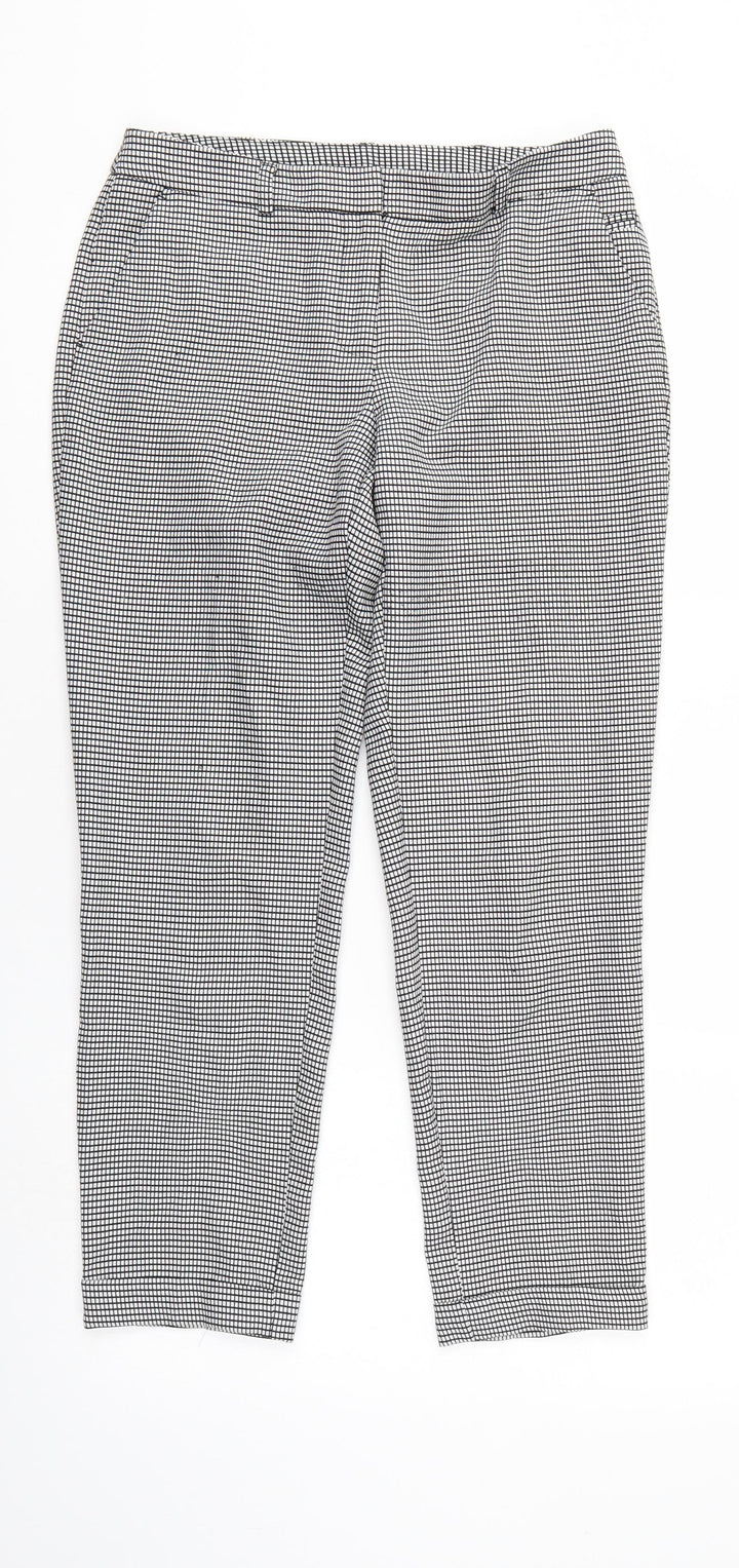Dorothy Perkins Womens Multicoloured Check Trousers Size 8 L26 in