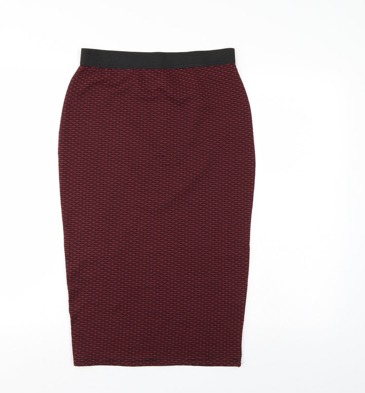 Sparkle & Fade Womens Red Polka Dot A-Line Skirt Size M - Elastic Waist