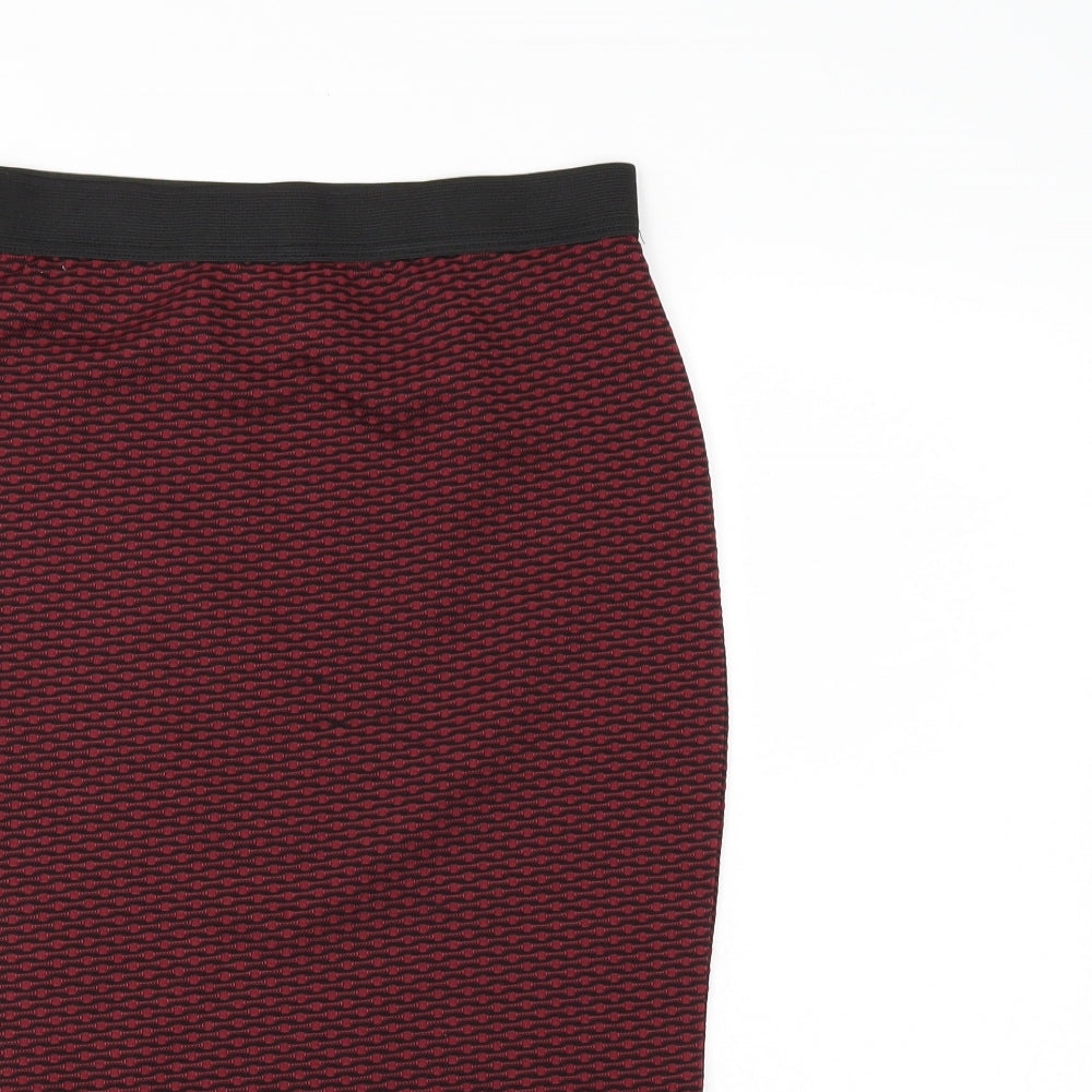 Sparkle & Fade Womens Red Polka Dot  A-Line Skirt Size M  - Elastic Waist