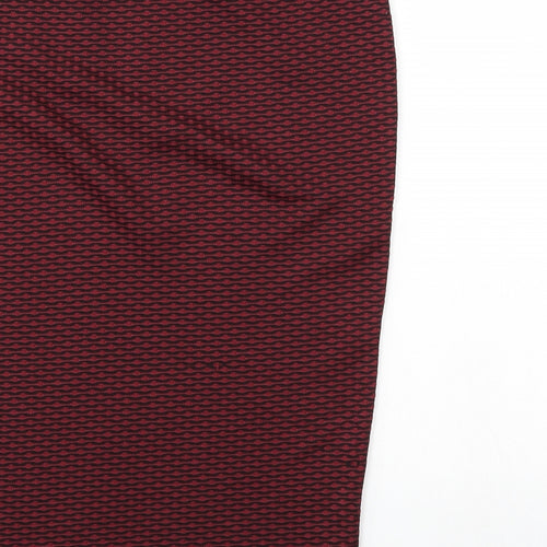 Sparkle & Fade Womens Red Polka Dot  A-Line Skirt Size M  - Elastic Waist