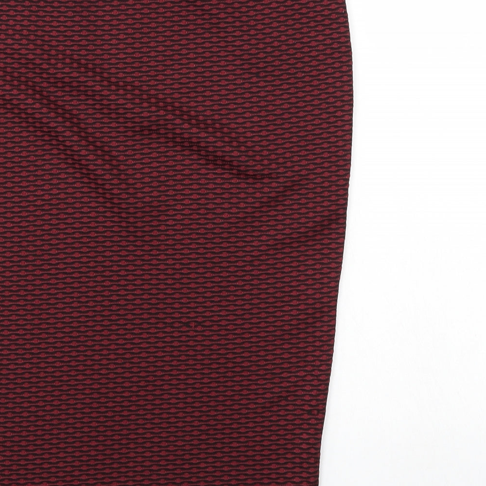 Sparkle & Fade Womens Red Polka Dot  A-Line Skirt Size M  - Elastic Waist