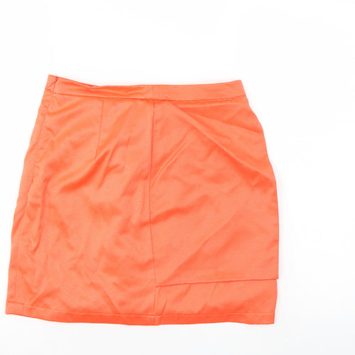 Missguided Womens Orange   A-Line Skirt Size 10