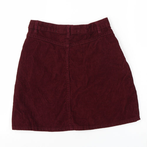Denim & Co. Womens Purple  Corduroy A-Line Skirt Size 6