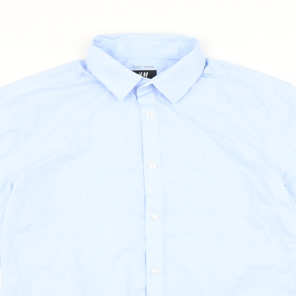 H&M Mens Blue    Dress Shirt Size M
