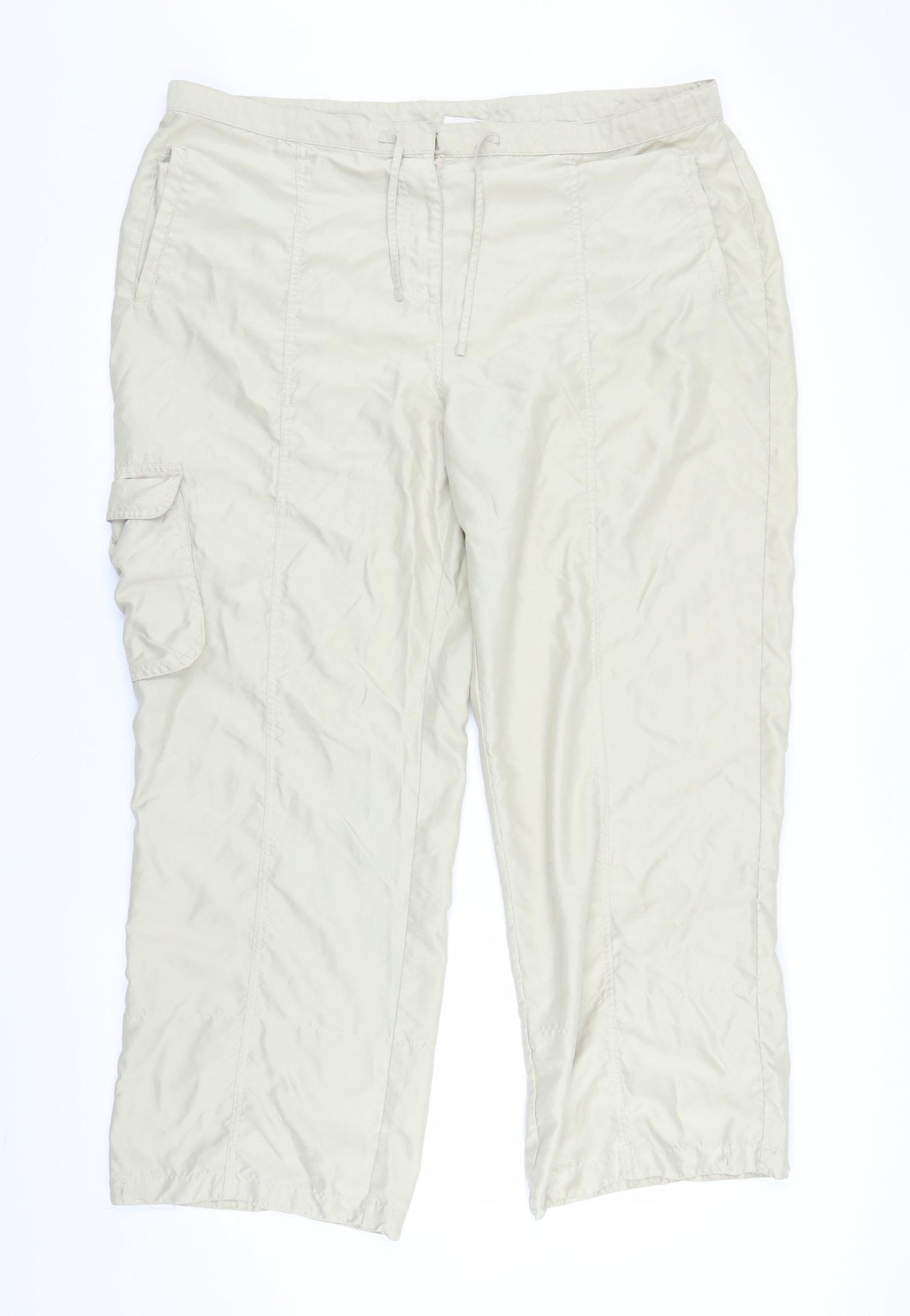 For Women Womens Yellow   Cargo Trousers Size 20 L28 in