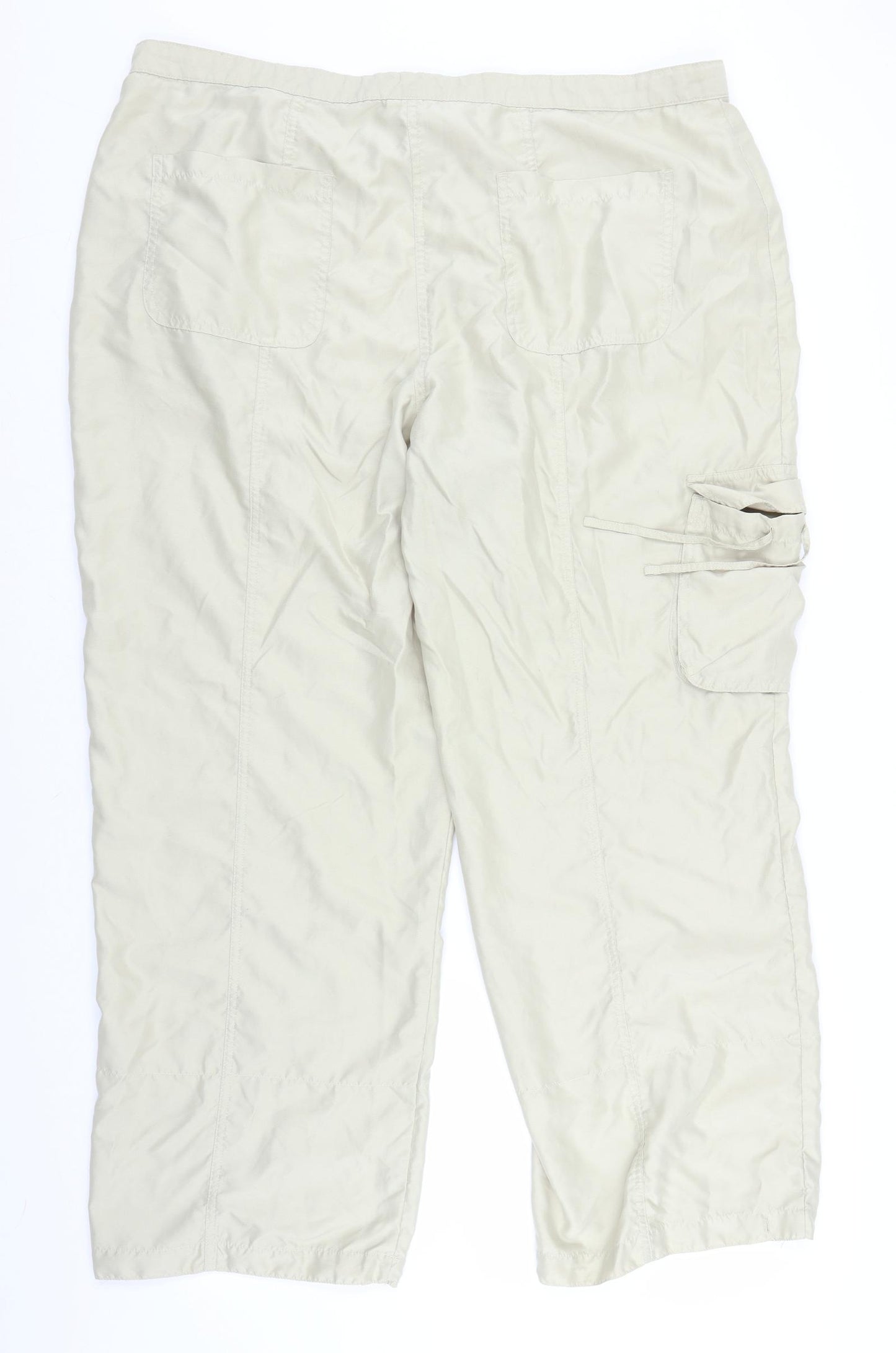 For Women Womens Yellow   Cargo Trousers Size 20 L28 in
