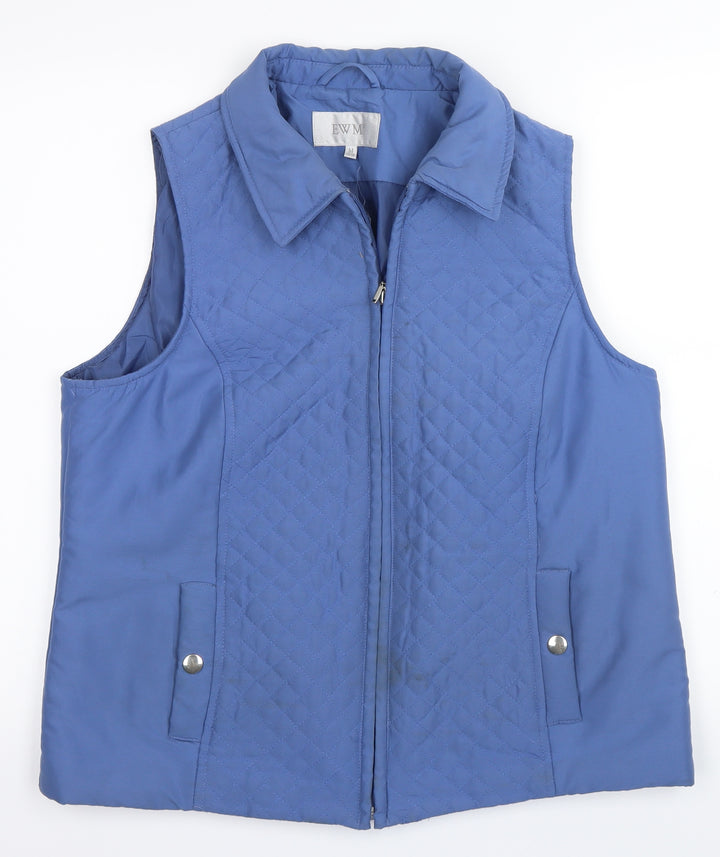 EWM Womens Blue Gilet Waistcoat Size M