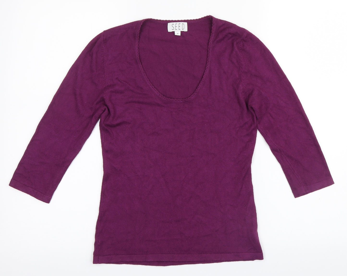 Seed Womens Purple   Pullover Jumper Size S