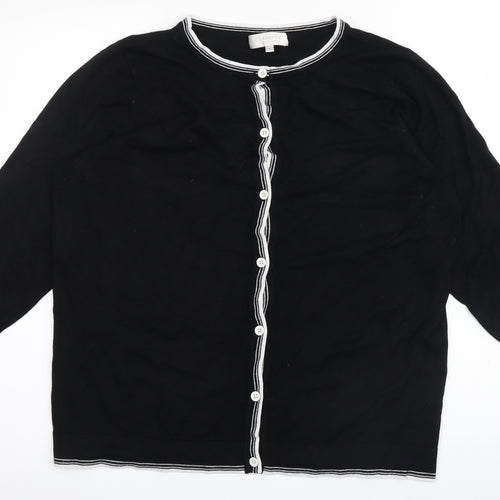 Classics Womens Black  Rayon Pullover Jumper Size 18