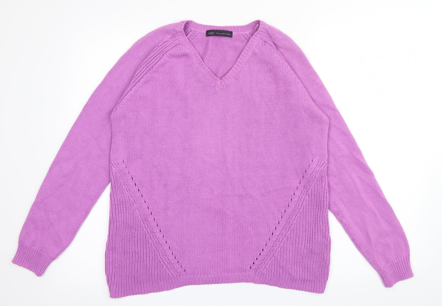 Marks and Spencer Womens Purple   Pullover Jumper Size 12