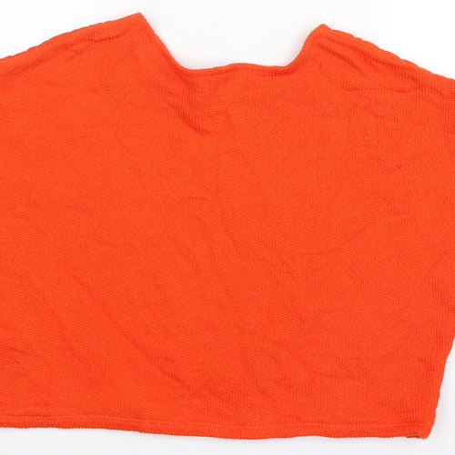 H&M Womens Orange   Cropped T-Shirt Size M