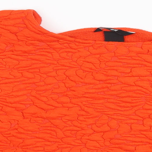 H&M Womens Orange   Cropped T-Shirt Size M