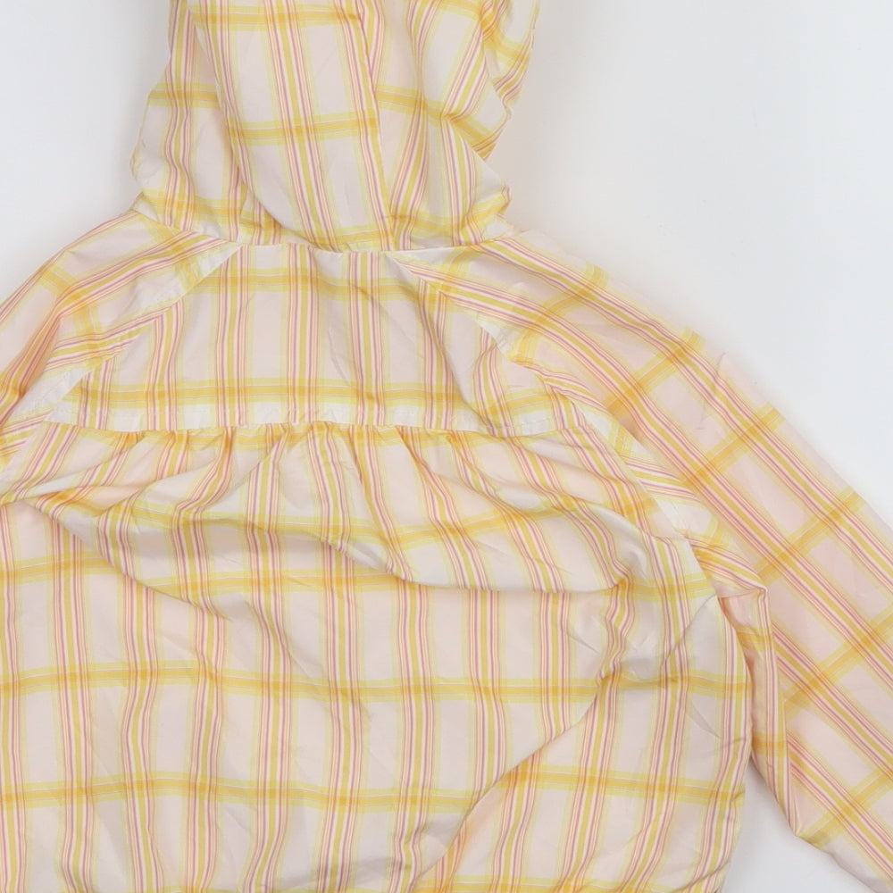 NEXT Girls Yellow Check  Basic Coat Coat Size 2-3 Years