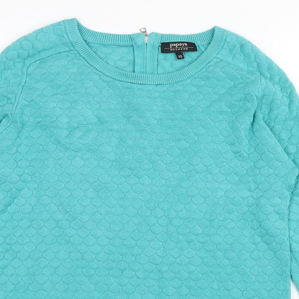 Papapya Womens Green   Pullover Jumper Size 10