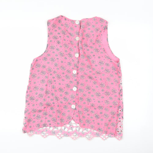 River Island Womens Pink Floral  Basic Tank Size 14
