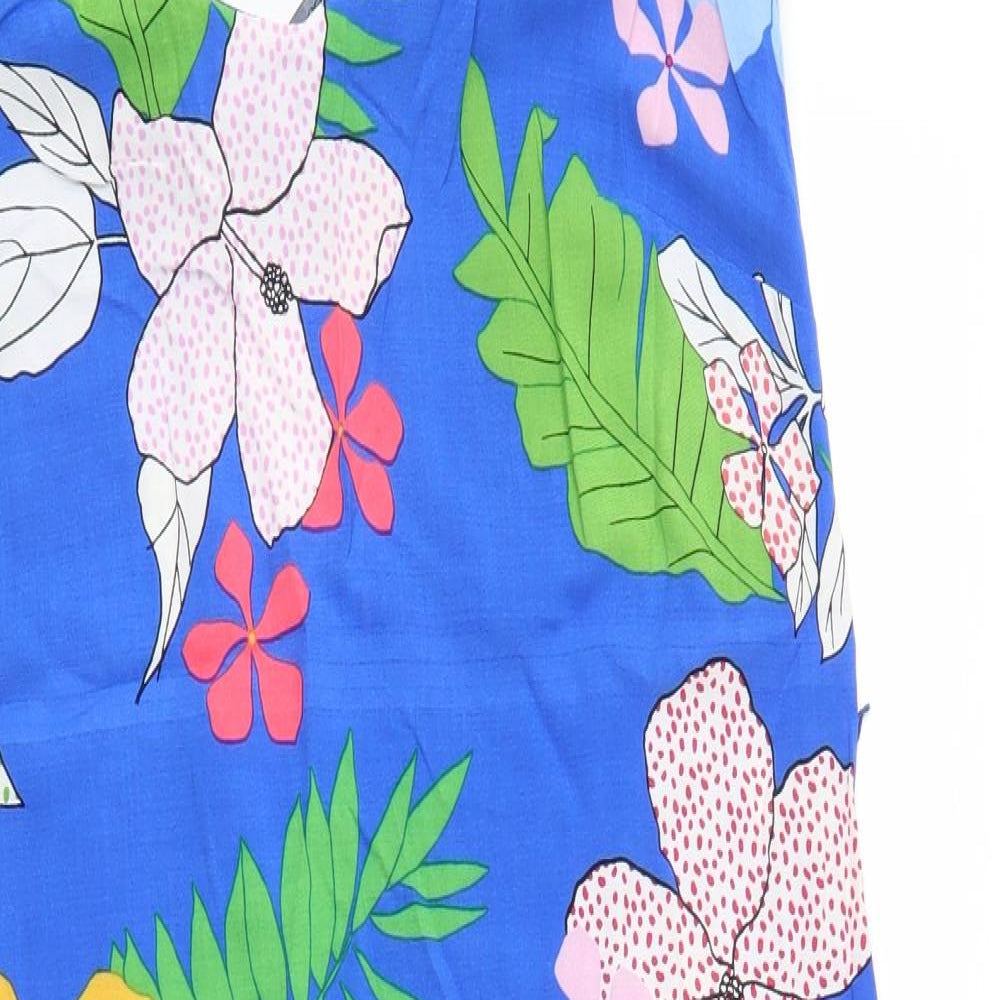 George Womens Blue Floral  Tank Dress  Size 12