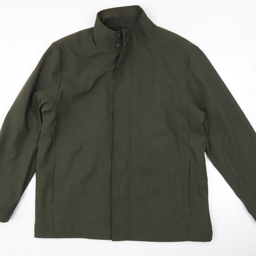 greenwoods Mens Green   Overcoat Coat Size L