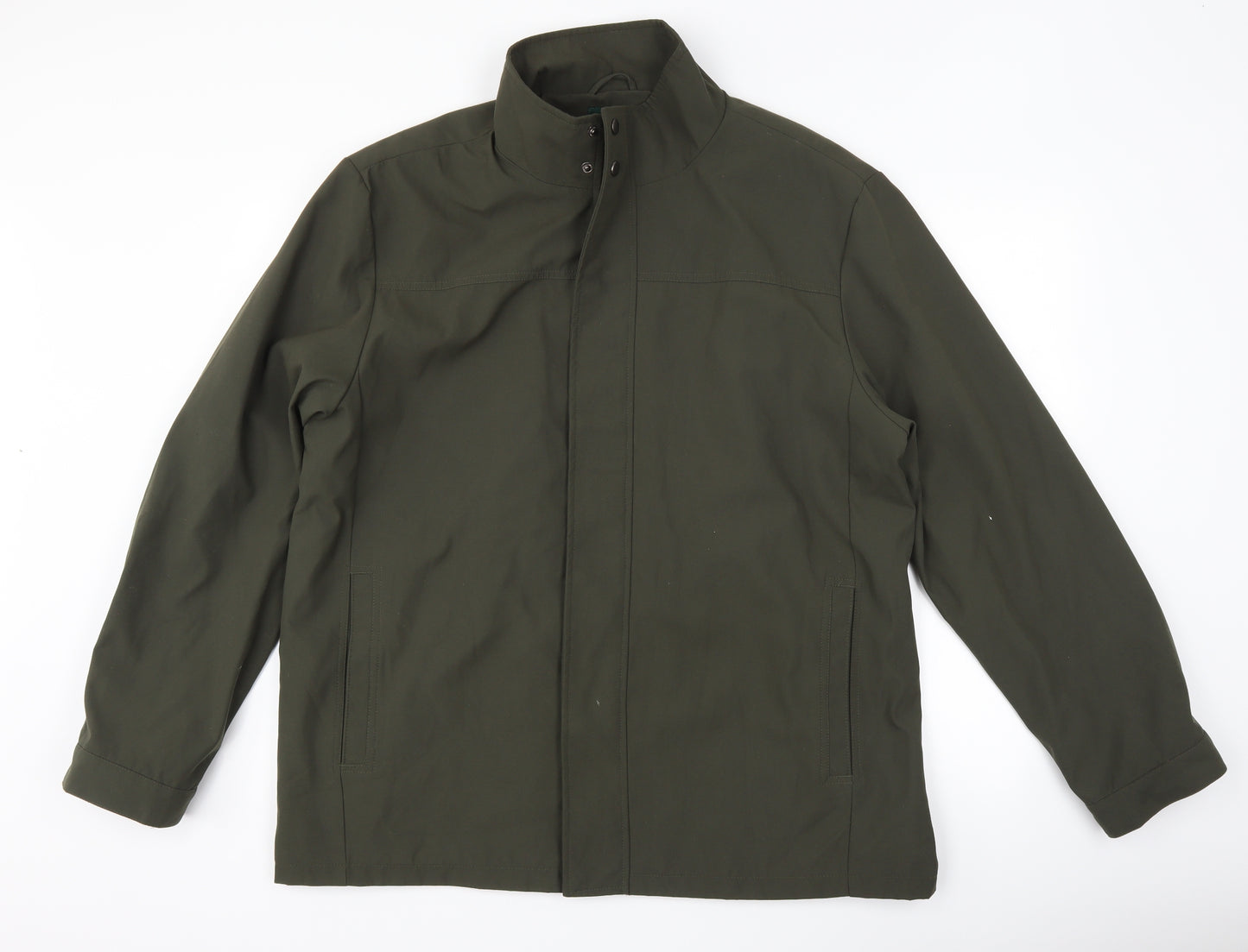 greenwoods Mens Green   Overcoat Coat Size L