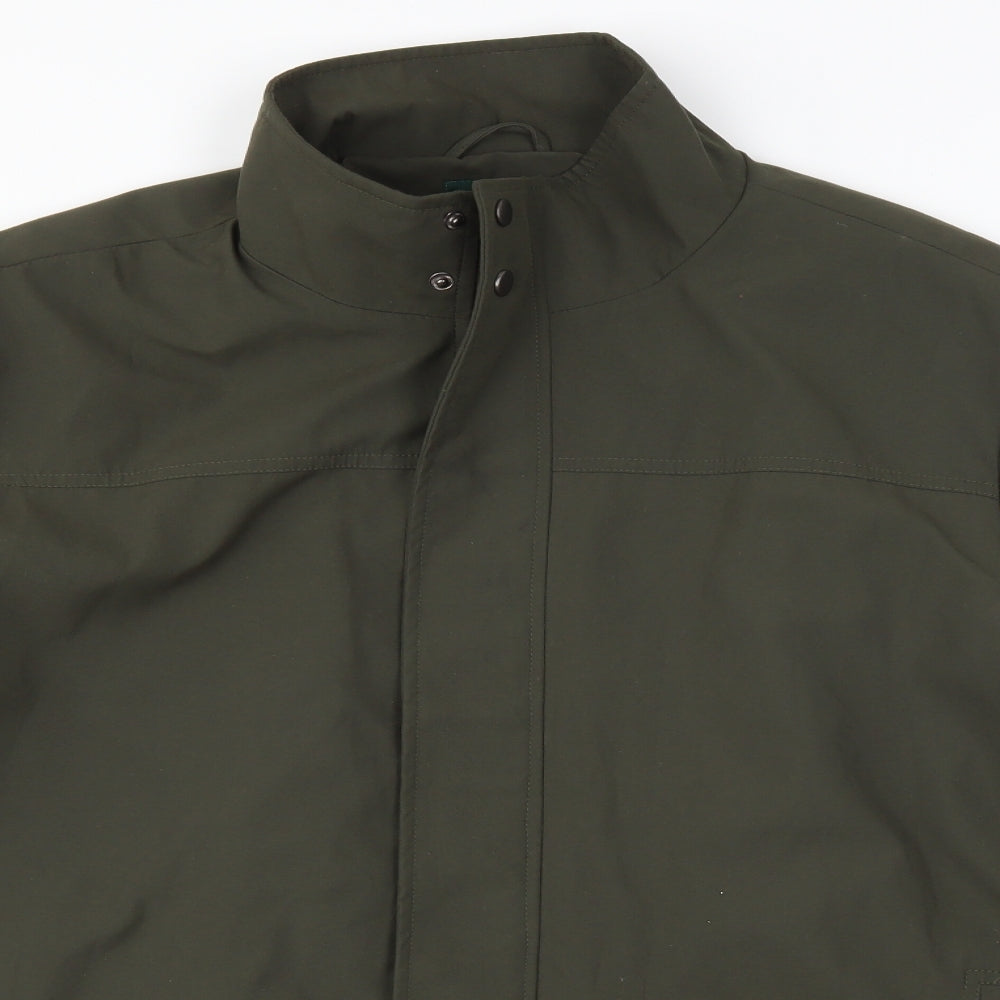 greenwoods Mens Green   Overcoat Coat Size L
