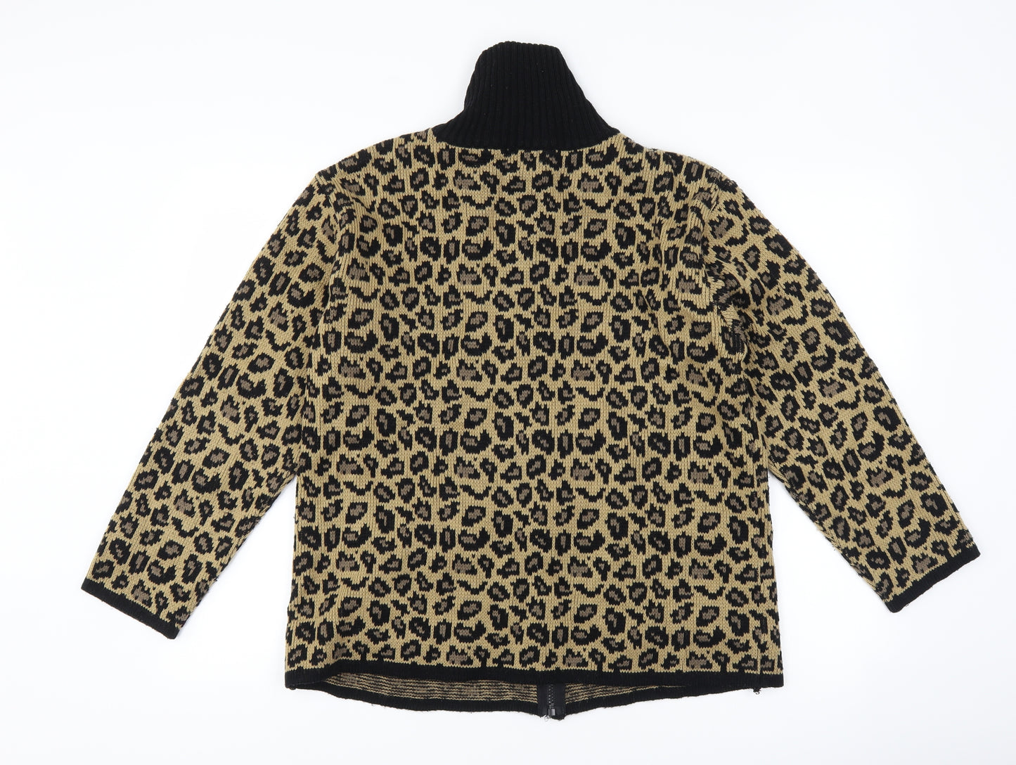 Tally Ho Womens Brown Animal Print  Jacket  Size M