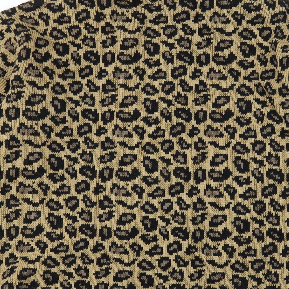 Tally Ho Womens Brown Animal Print  Jacket  Size M