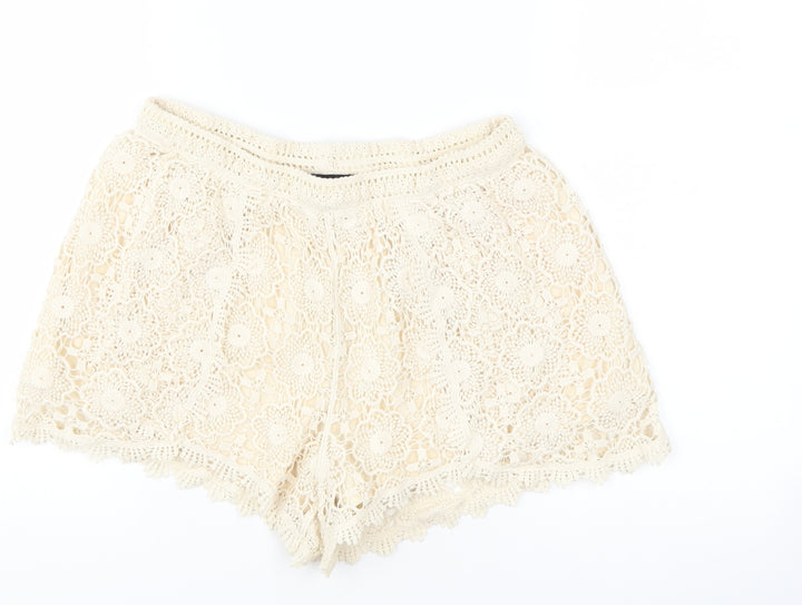 New Look Womens Beige Hot Pants Shorts Size 10