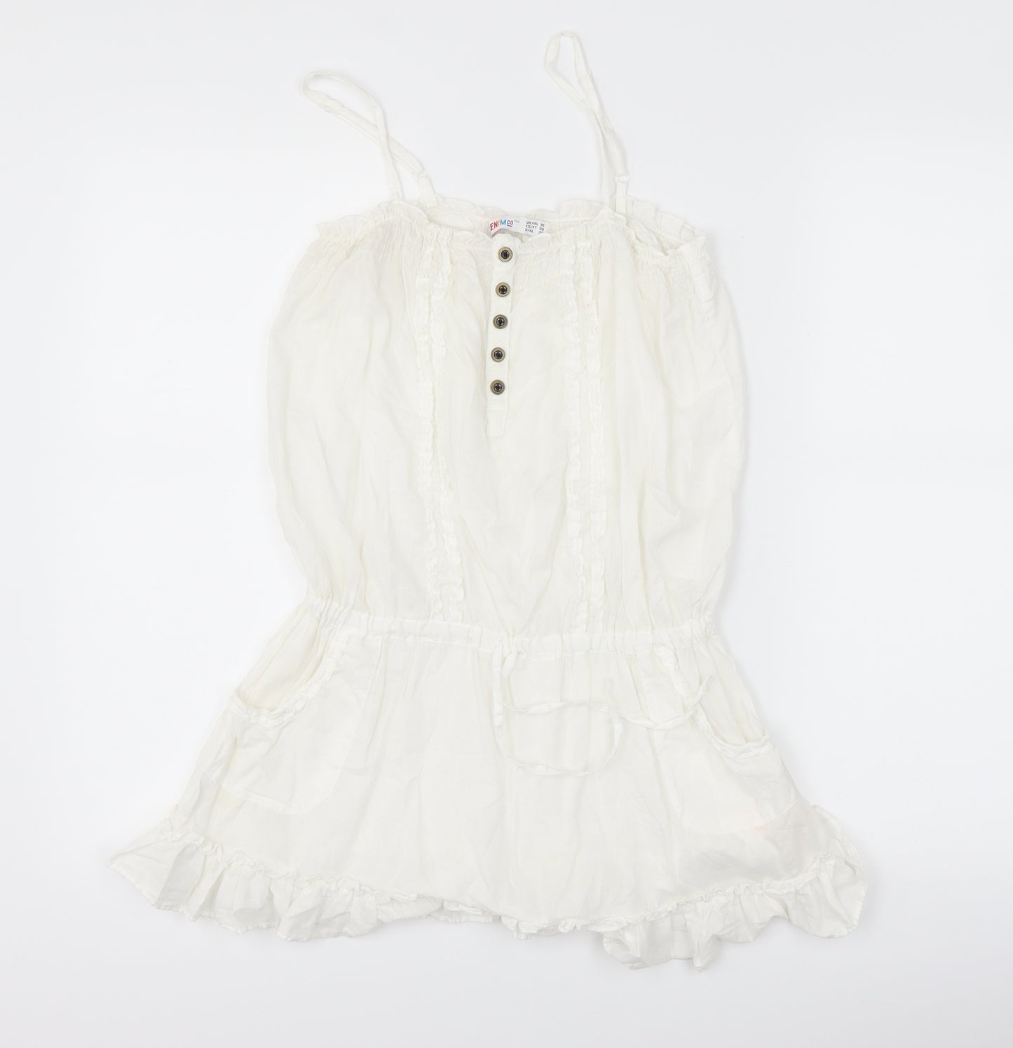 denim co Womens White   Camisole Tank Size 10
