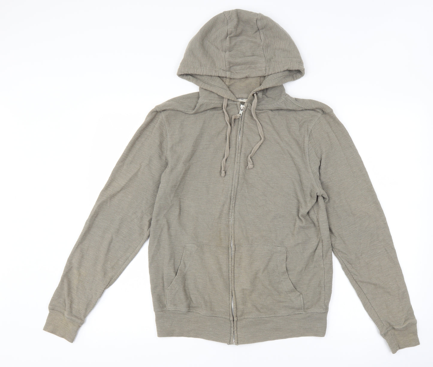 Cedar Wood State Mens Grey   Full Zip Hoodie Size M