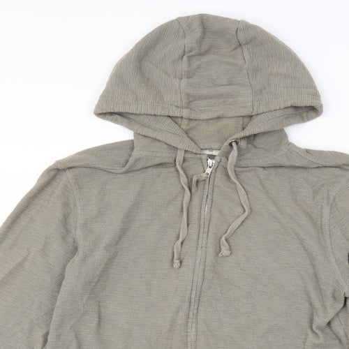 Cedar Wood State Mens Grey   Full Zip Hoodie Size M