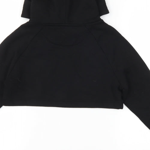 DFND Girls Black   Pullover Hoodie Size 7-8 Years  - cropped