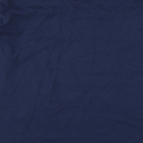 Gildan Mens Blue    T-Shirt Size L  - Merry Christmas
