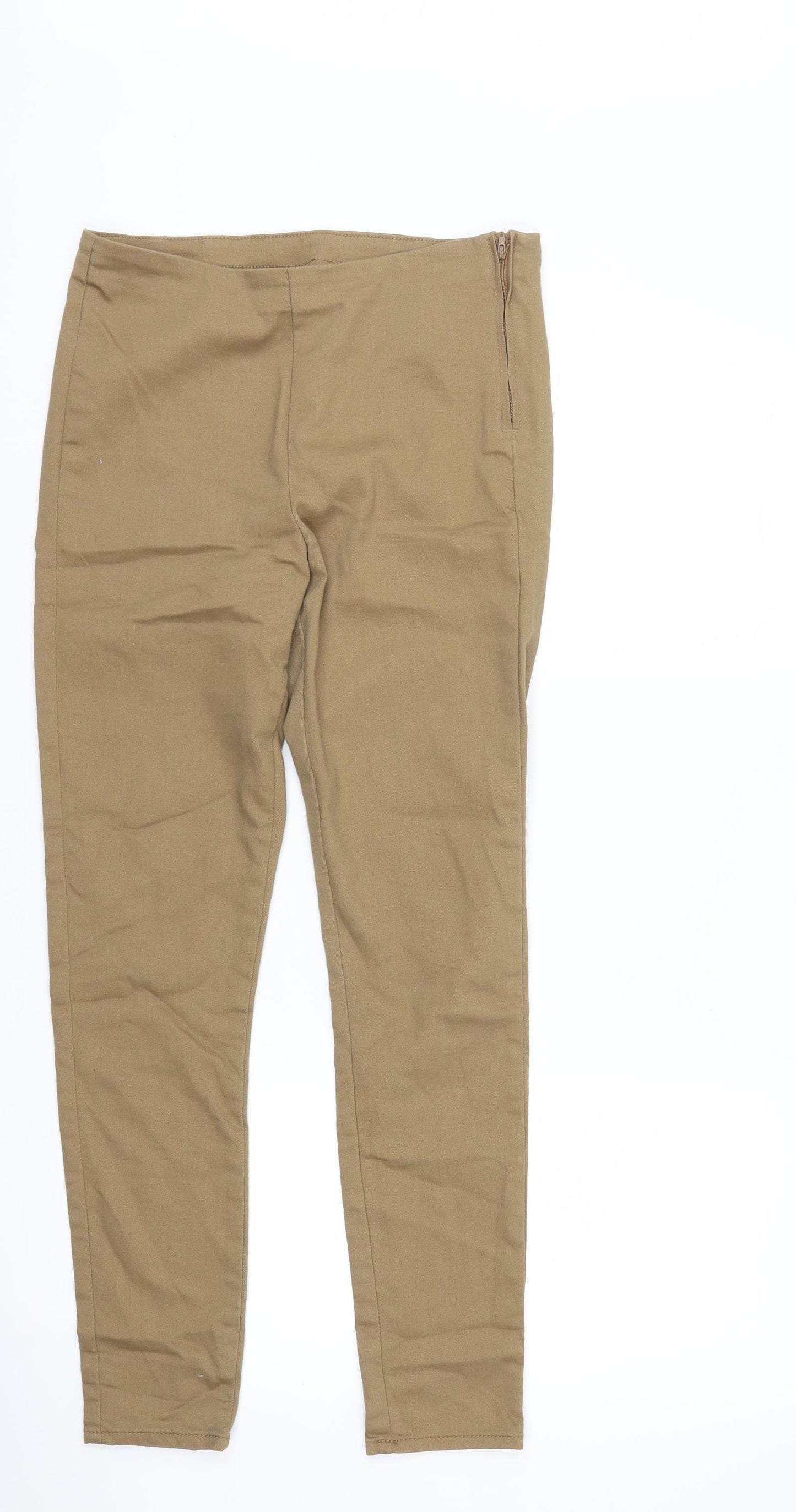 H&M Womens Brown   Chino Trousers Size 10 L25 in
