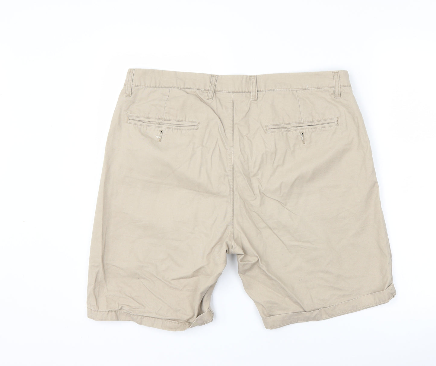 H&M Mens Brown   Chino Shorts Size 36 in