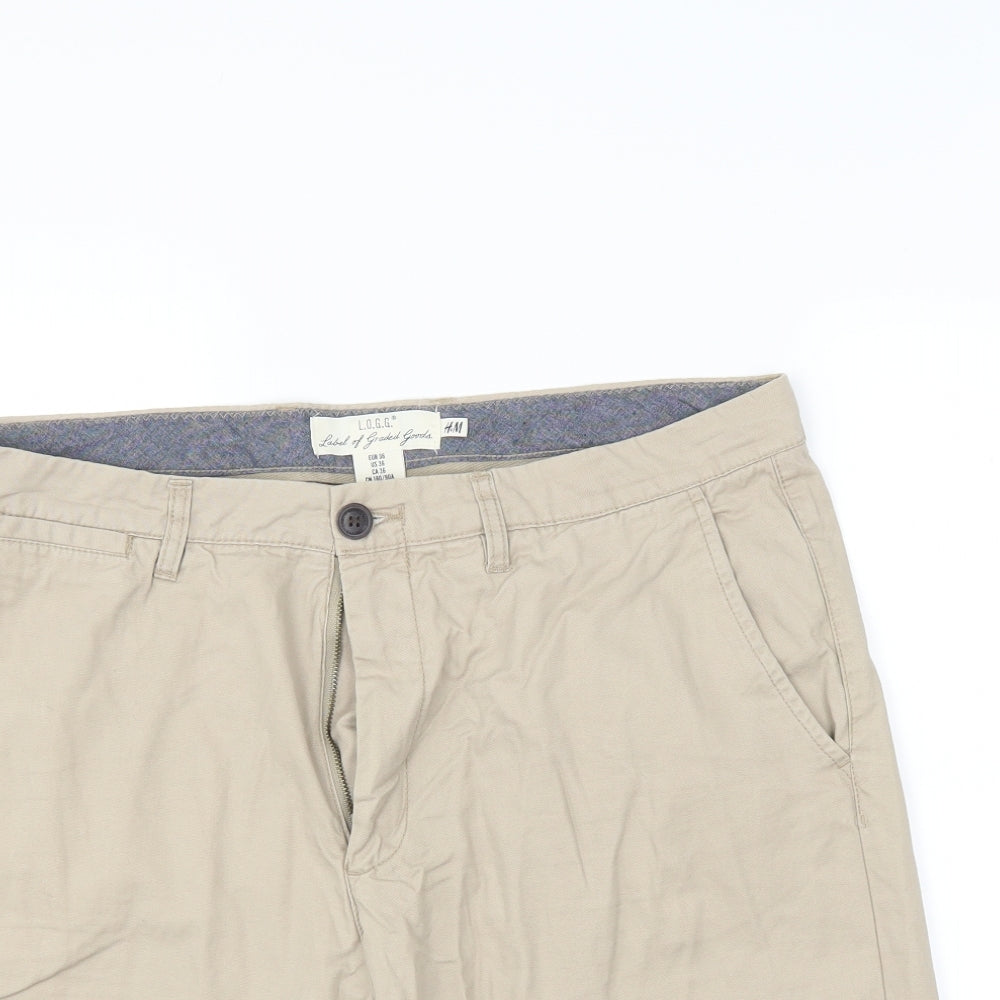 H&M Mens Brown   Chino Shorts Size 36 in