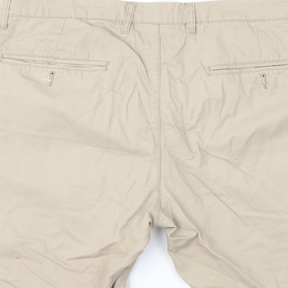 H&M Mens Brown   Chino Shorts Size 36 in