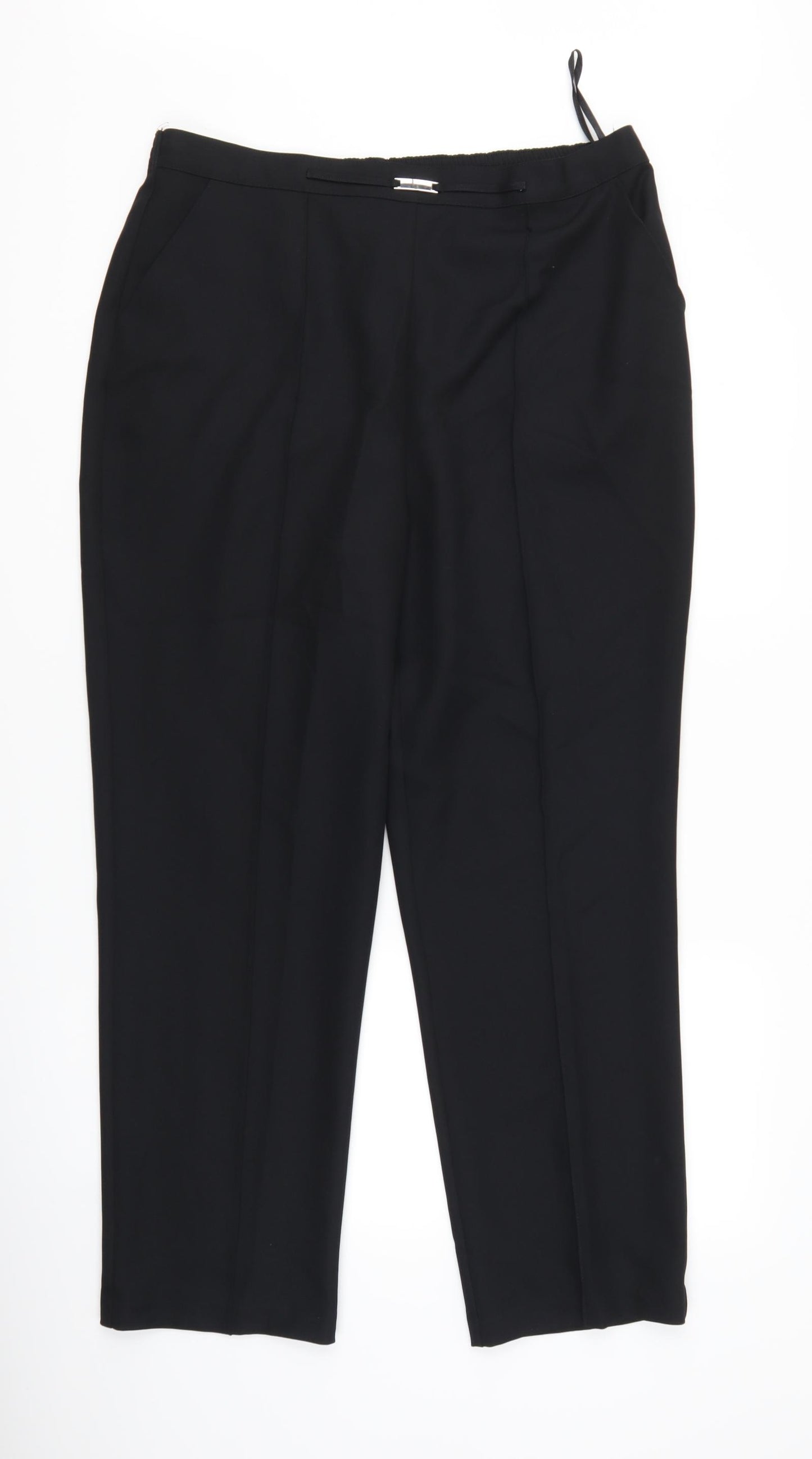 Papaya Womens Black   Trousers  Size 16 L29 in