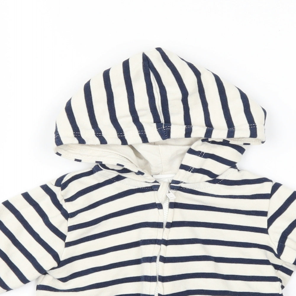 H&M Baby White Striped  Jacket  Size 12-18 Months