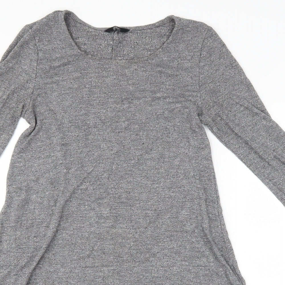 F&F Womens Grey   Skater Dress  Size 6