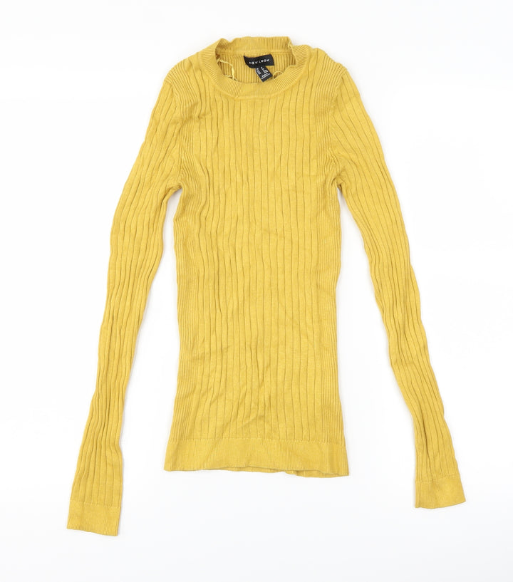 New Look Womens Yellow   Pullover Jumper Size 8