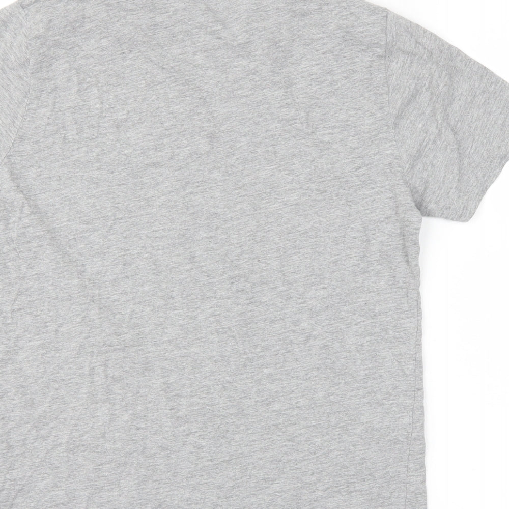 New Look Womens Grey   Basic T-Shirt Size 10  - slogan