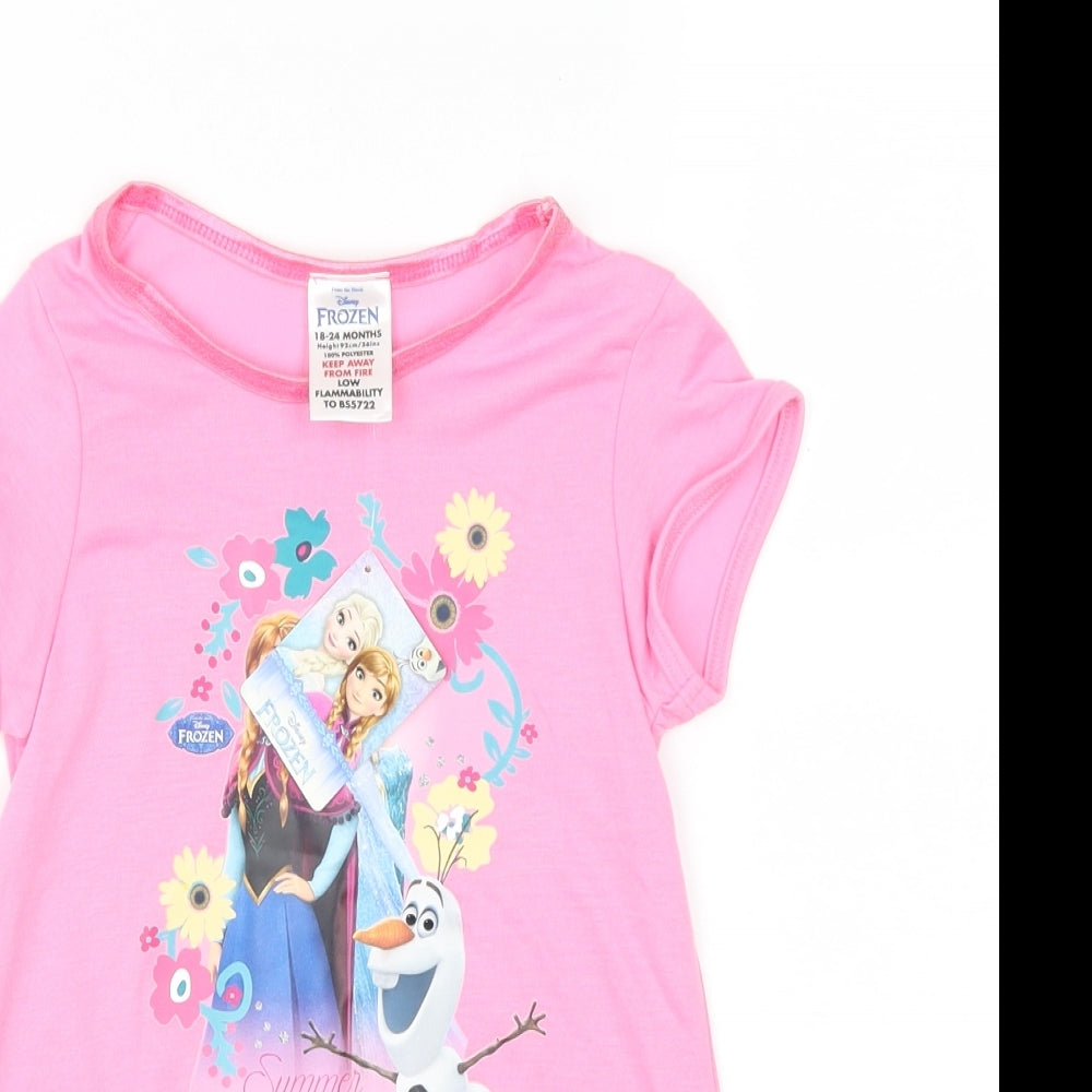 Disney Girls Pink   Kimono Gown Size 18-24 Months  - Disney Frozen
