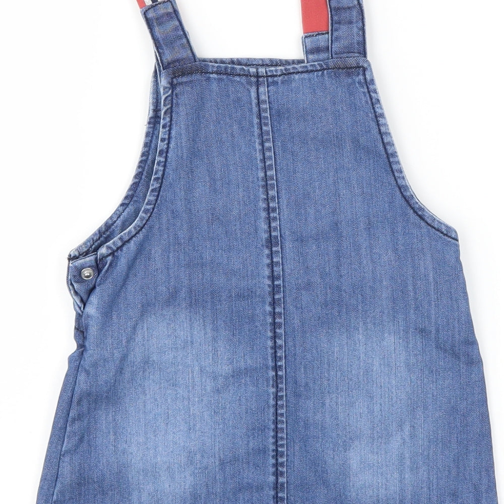 George Girls Blue  Denim Pinafore/Dungaree Dress  Size 18-24 Months  - Disney Minnie Mouse