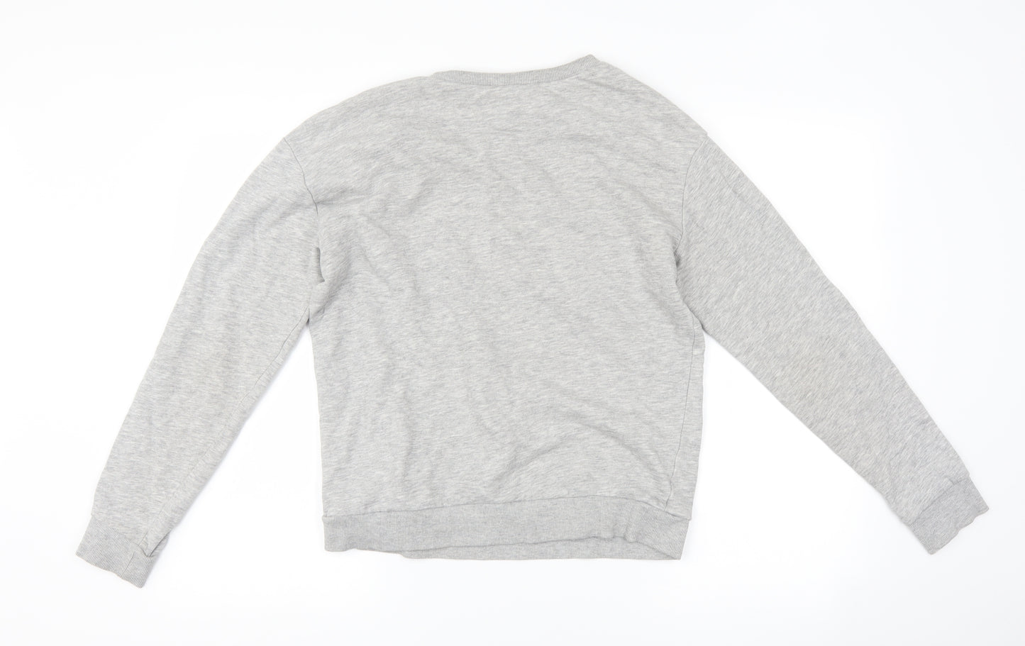 H&M Womens Grey   Pullover Sweatshirt Size M  - slogan