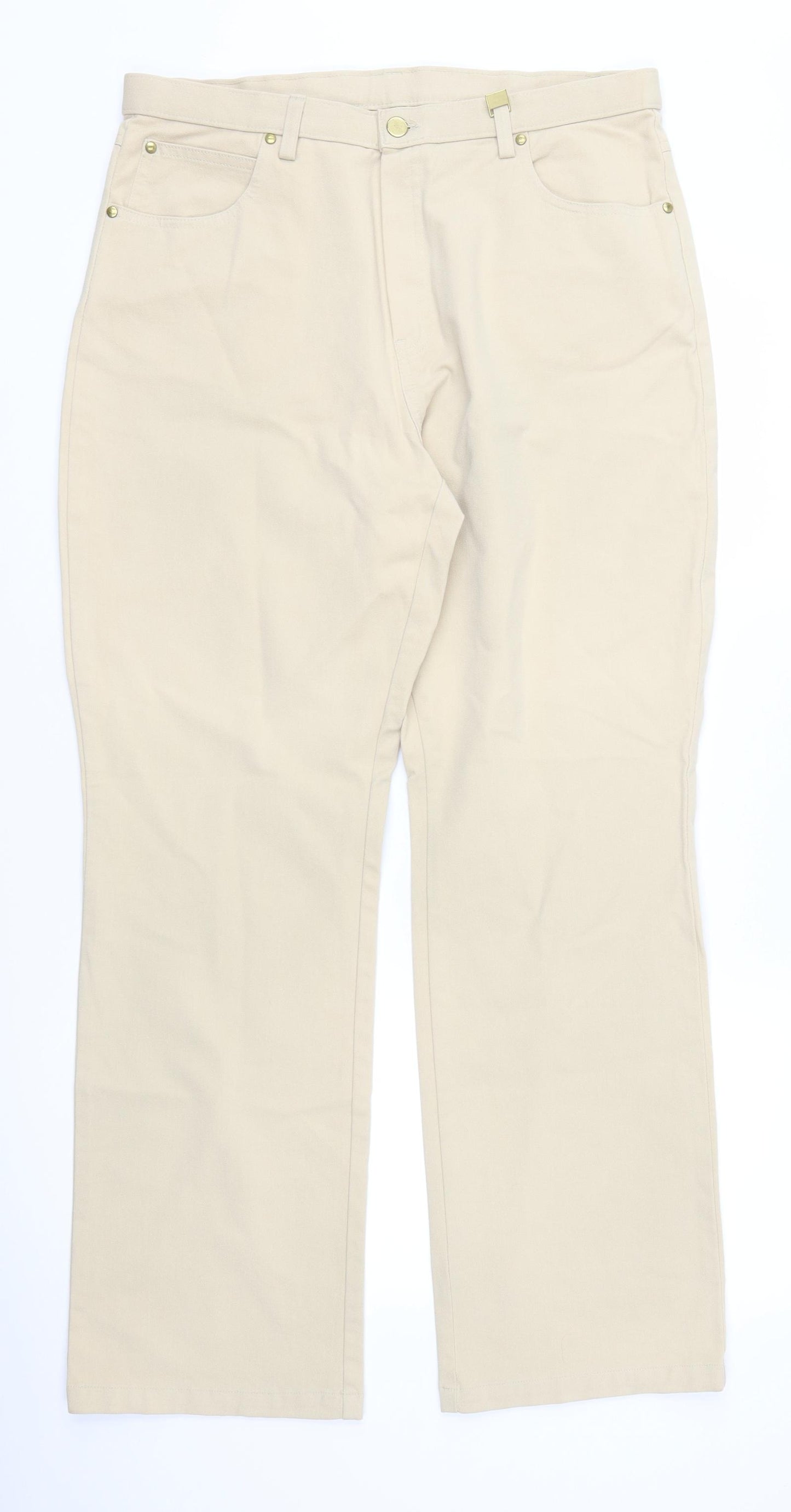 Marks and Spencer Womens Beige   Trousers  Size 16 L28 in