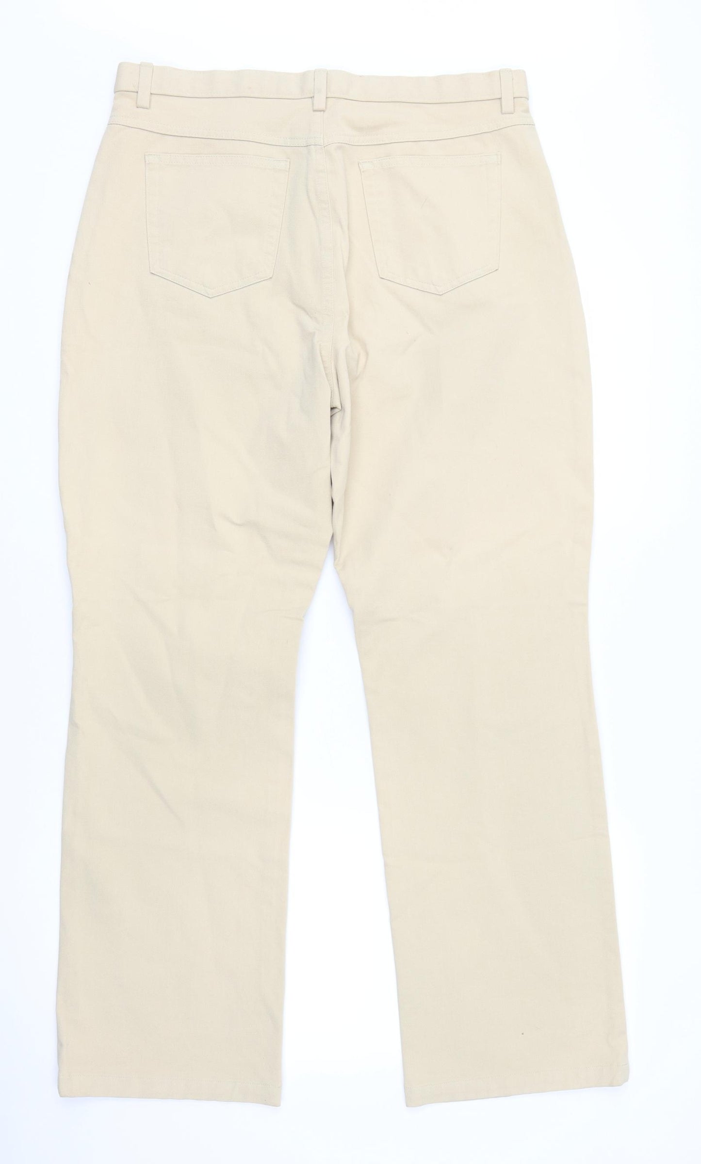 Marks and Spencer Womens Beige   Trousers  Size 16 L28 in