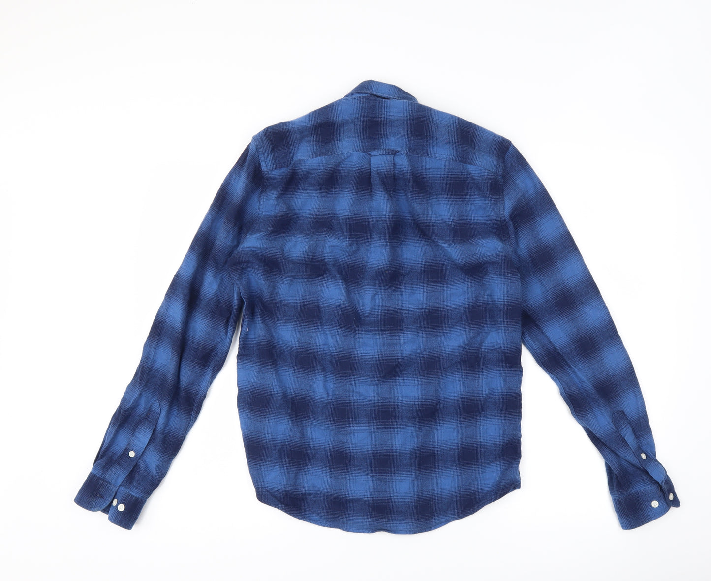 NEXT Mens Blue Check   Button-Up Size XS