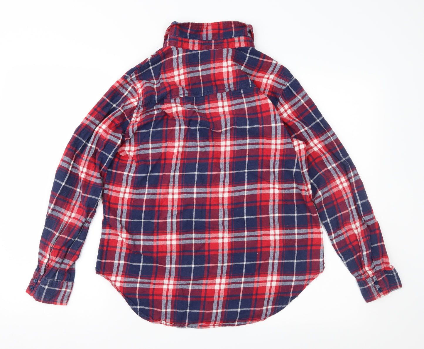 FACTORIE Womens Red Check  Basic Button-Up Size S