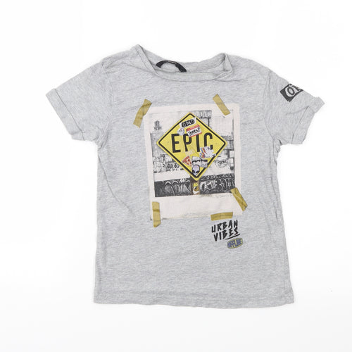 George Boys Grey  Jersey Basic T-Shirt Size 6-7 Years